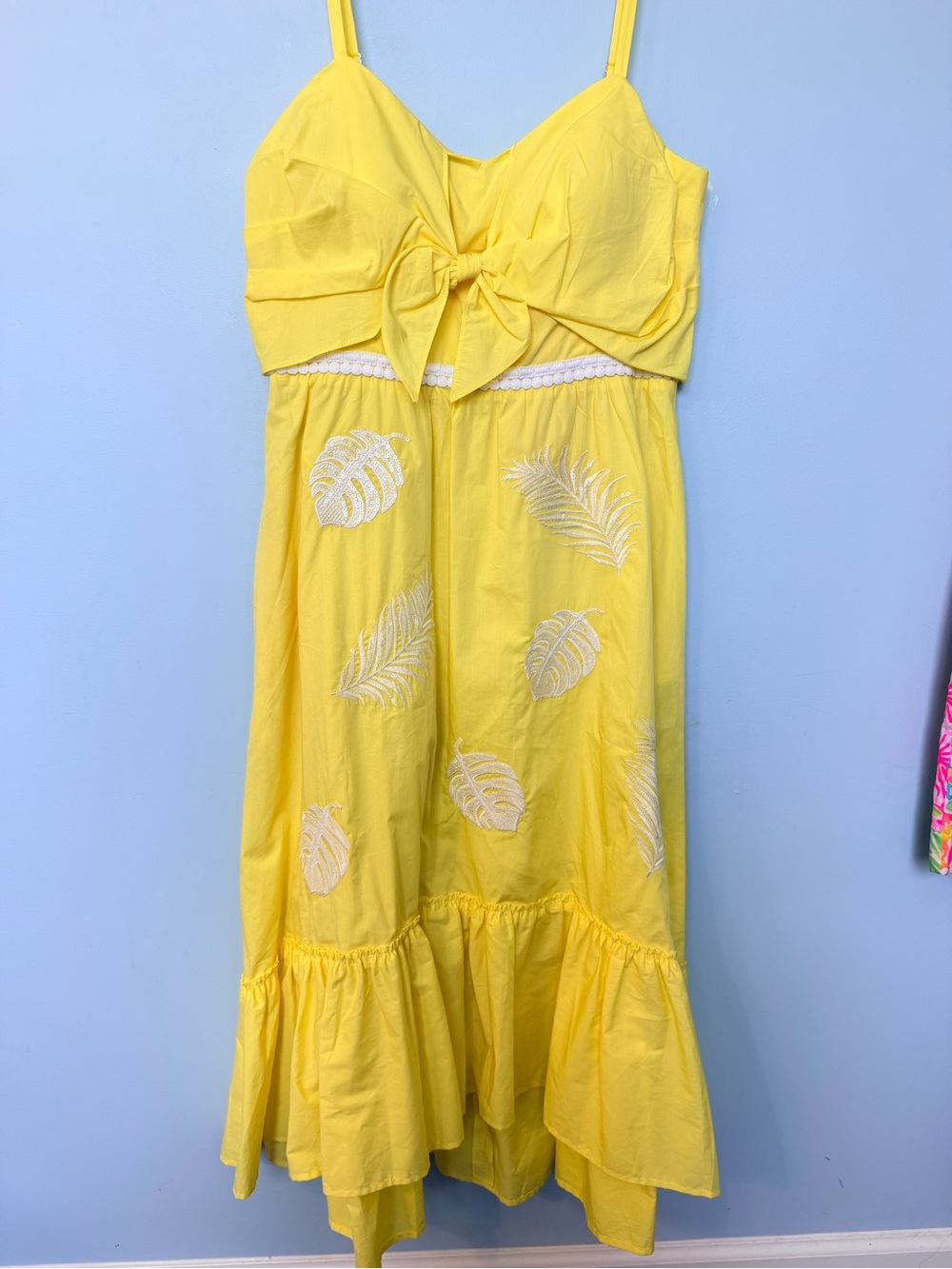 NWT Eloisa Midi Dress Watch Hill Yellow Fiesta Embroidery Size 4